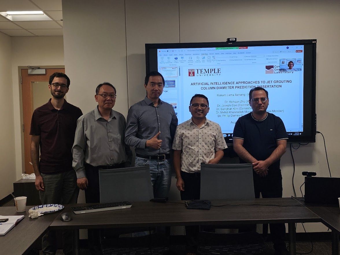 Rakam Tamang with his dissertation committee